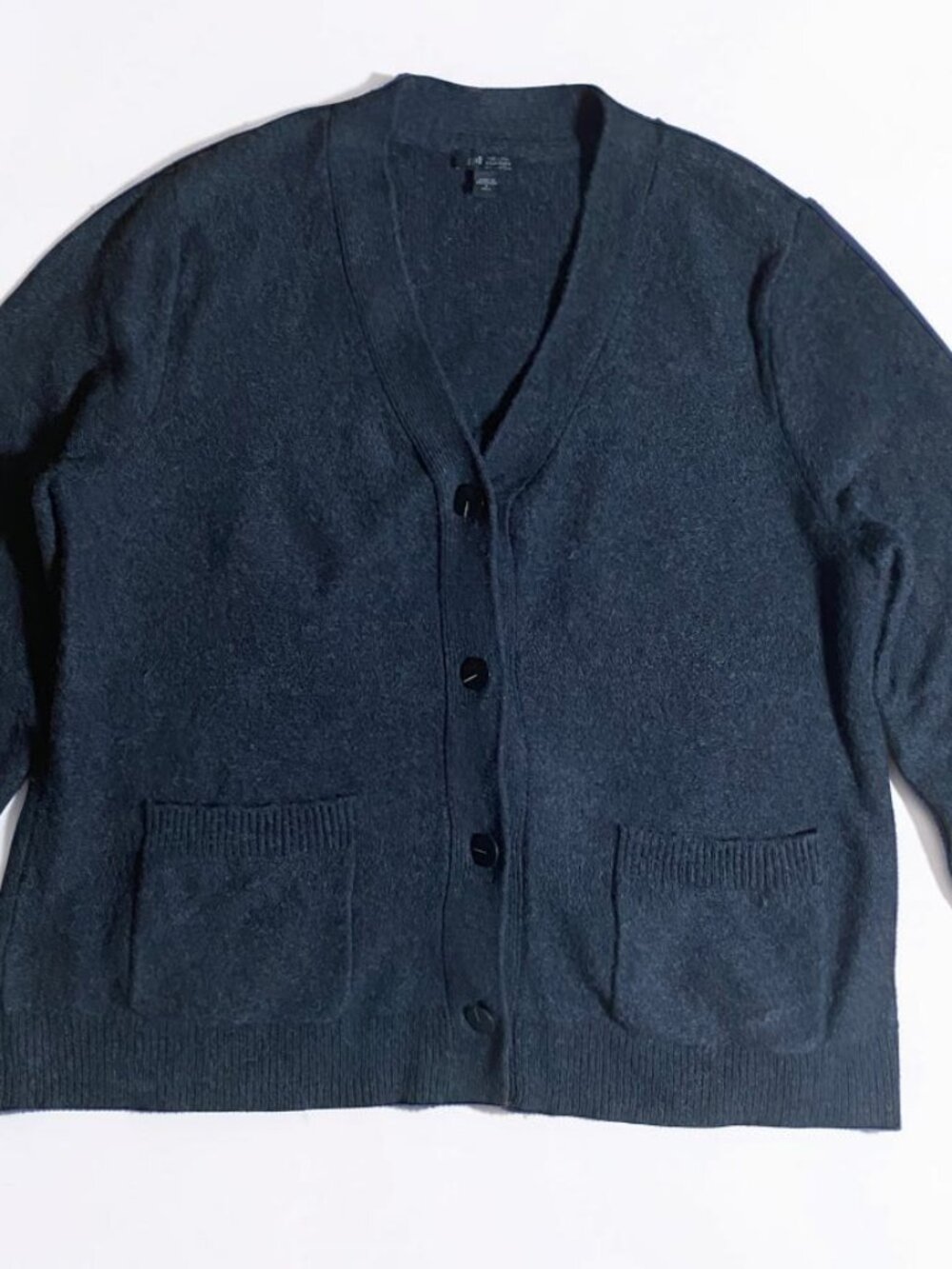 J. Jill Small Tall Women Button Up Cardigan Sweater Black Classic